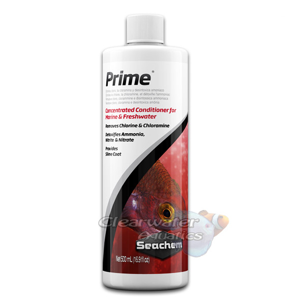 500ml Seachem Prime DECHLORINATOR DETOX. Ammonia Nitrite Nitrate WATER CHANGE