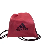 Adidas String Bag Drawstring Backpack Purple And Pink Sport Bag Travel 14”x15”