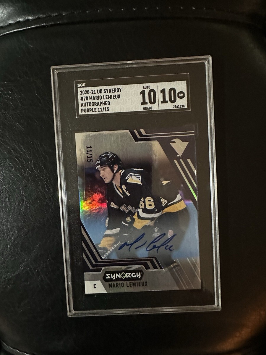 2020-21 Upper Deck Synergy - Legend Auto Mario Lemieux #70 Purple