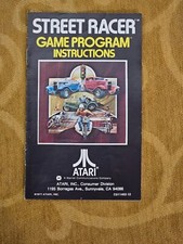 Atari Street Racer Game Instructions Manual Only