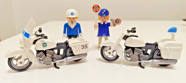 Playmobil Lote Policía Harley Davidson Motos