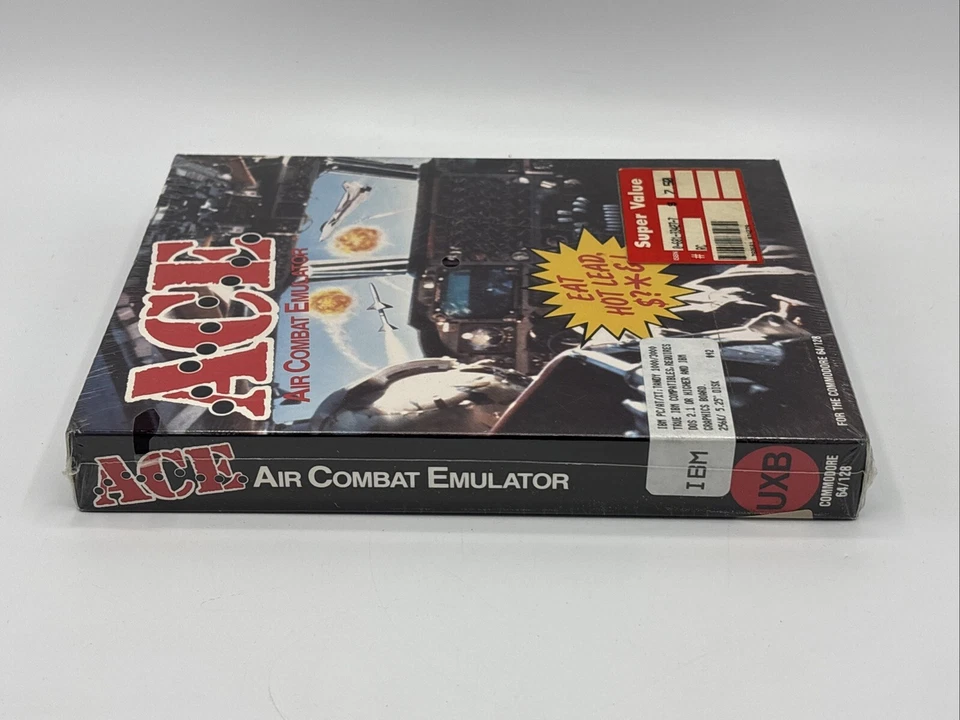 De colección Nuevo Sellado Ace Air Combat Emulador Commodore 64/128 IBM Tandy 5.25 Disco 1986 - Imagen 4 de 4