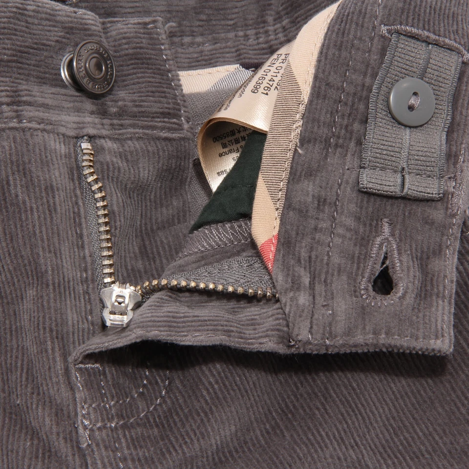 8001Q pantalone bimbo grigio BURBERRY velluto trousers pants kids - Image 3 of 4