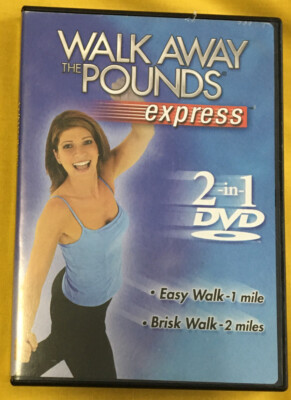 Walk Away The Pounds Express 2 in 1 DVD Easy Walk Brisk Walk Used