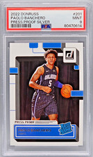 Paolo Banchero 2022-23 Panini Donruss Rated Rookie Press Proof Silver #201 PSA 9