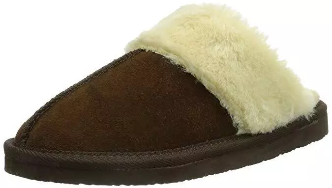 Minnetonka chesney shop suede mule slipper