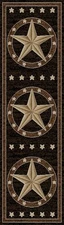 2x8 (2'3" x 7'7") Texas Star Rustic Cowboy Western Black Brown Runner Area Rug