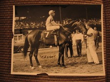 Kelso & Eddie Arcaro 5X Horse of the Year Photo & Allaire du Pont Signed Letter