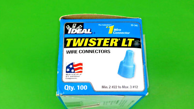 Ideal 30-340 Twister Draht Stecker Box 100 USA Min 2 #22 bis Max 3 #12 (M836)