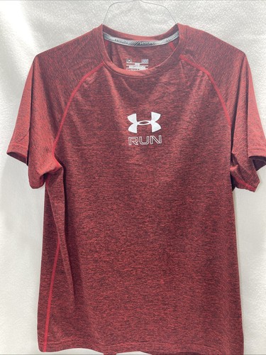 Under Armour Heat Gear Mens Maroon Athletic Tee Size Large