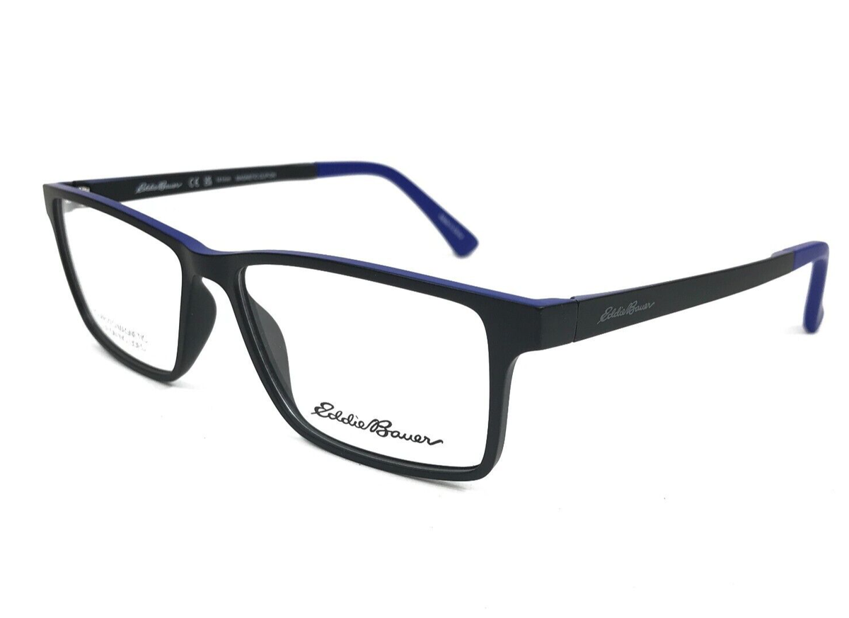 Eddie Bauer Eyeglasses Frame EB32046 BK Black Blue w Eddie Bauer Eyeglasses Frame EB32046 BK Black Blue w