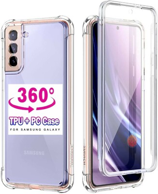 Handyhülle 360 Clear Samsung Galaxy S21 Ultra/Plus/FE 5G Full Protection Cover