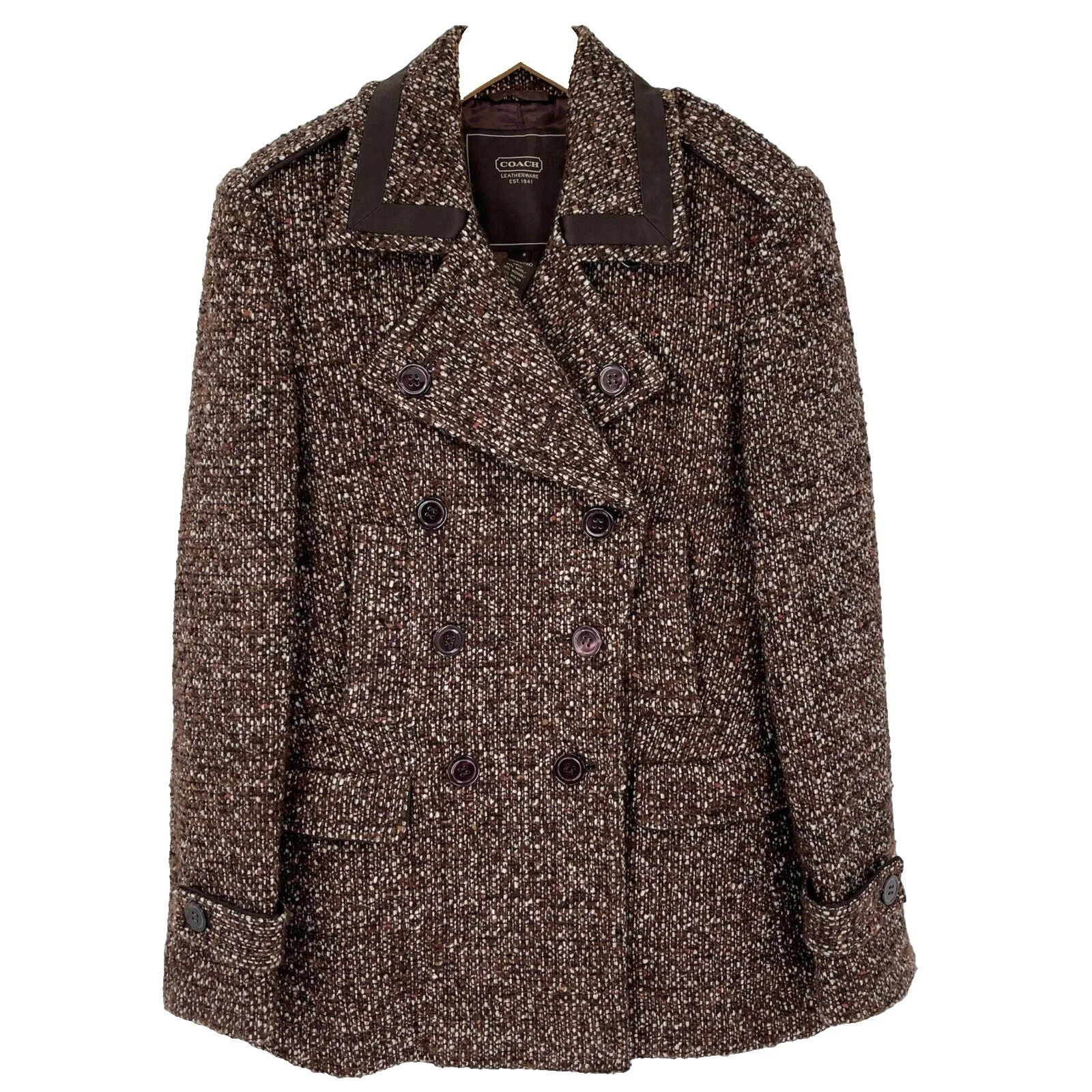 Coach Marrón abrigos, chaquetas y chalecos para Mujeres