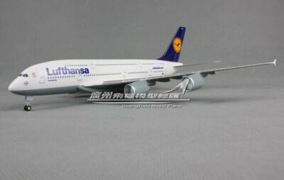 1:250 30CM Lufthansa AIRBUS A380 Passenger Airplane ABS Plastic