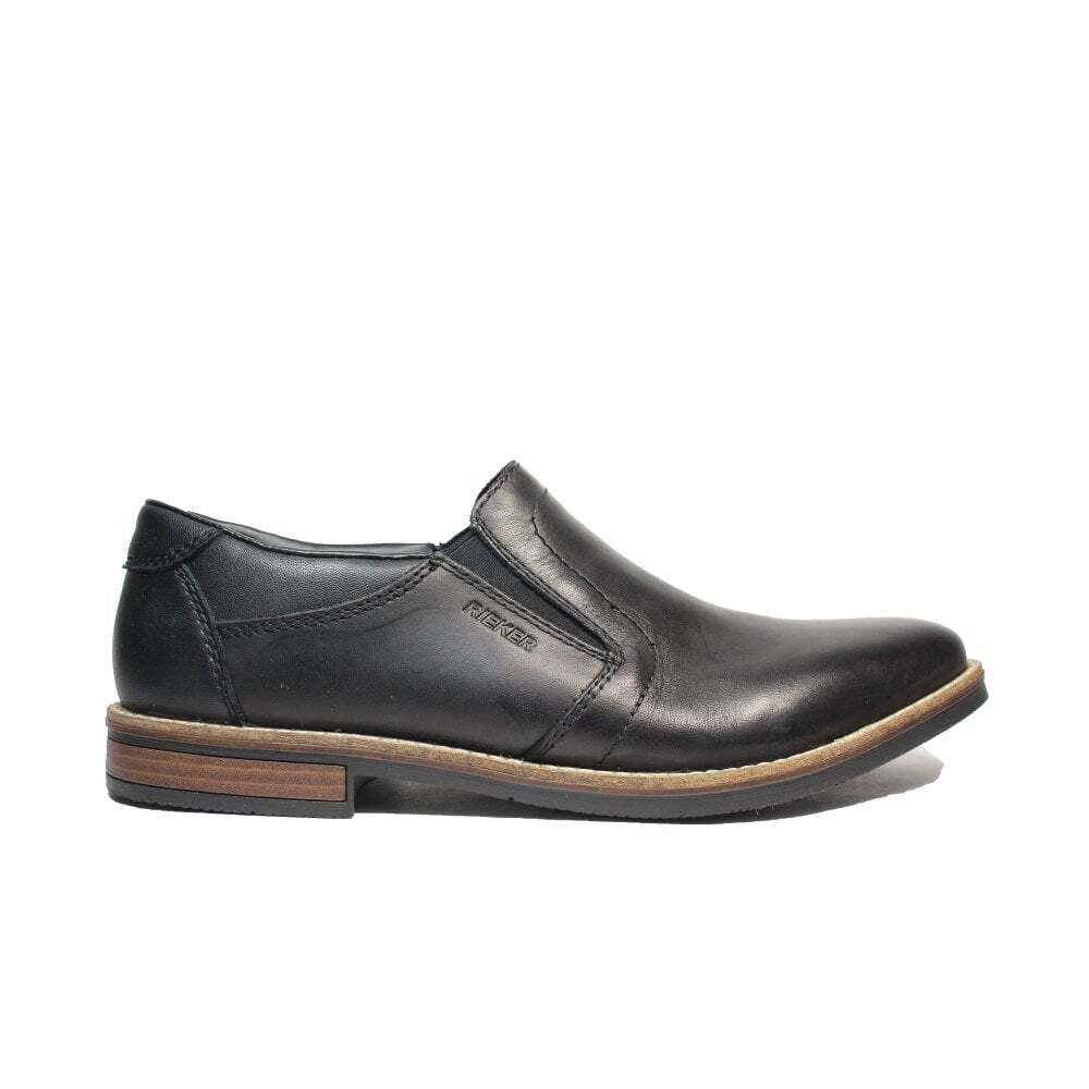 Rieker 13551-00 Black Leather Mens Slip 