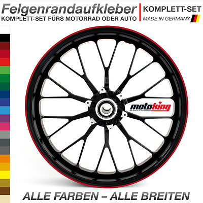 Felgenaufkleber Auto & Motorrad verschiedene Farben und Größen