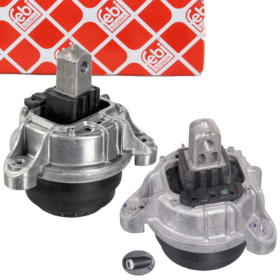 2x febi Motorlager Hydrolager für BMW F10 F11 518d 520d N47 B47 550i M5 N63 S63