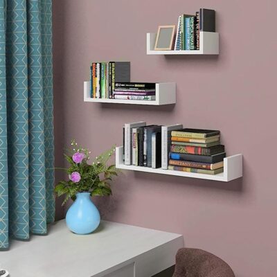 Set Mensole da Parete Moderne Design con Bordi Mensola Scaffale