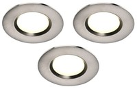 3Er Set IP65 Led Einbauleuchte Nordlux Clarkson Rund Geb. Stahl 2700K Badleuchte
