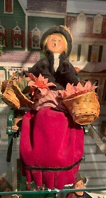 Byers' Choice-Flower Lady on Bench 2000 | eBay