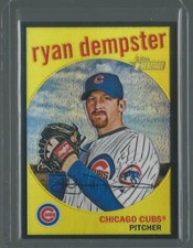 2008 TOPPS HERITAGE CHROME RYAN DEMPSTER #204 CUBS BLACK REFRACTOR RARE SP 37/59