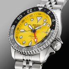 Seiko 5 Sports Automatic GMT Yellow Dial Stainless Steel Men's Watch SSK017
