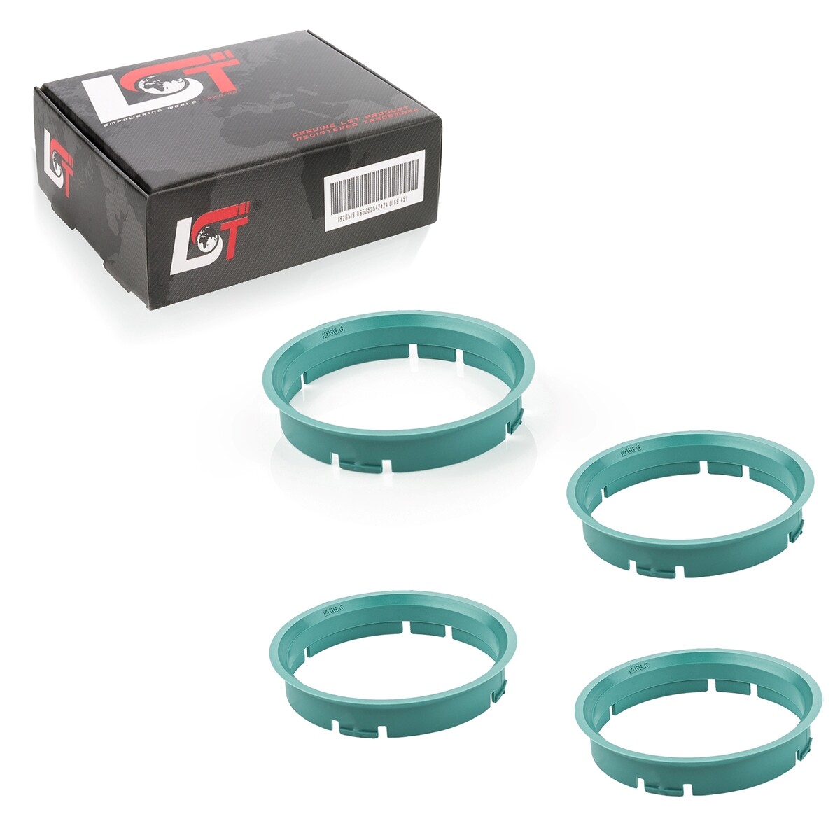 4x Distance Rings Centering Turquoise Alloy Wheels Ø 70,0 MM - Ø 66,6 for Skoda