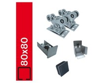 Bodenführung-Set für  profile 80x80mm Laufwerk freitragend für Schiebetor ECO