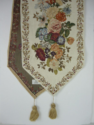 Truda Floral on Ivory Table Runner Made in Belgium 35 x 180 Beautiful Fall Decor