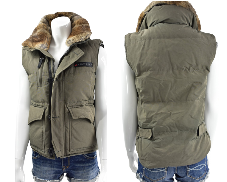 PEUTEREY Down Jacket Down Vest Beige 2xS Xxs women's | eBay