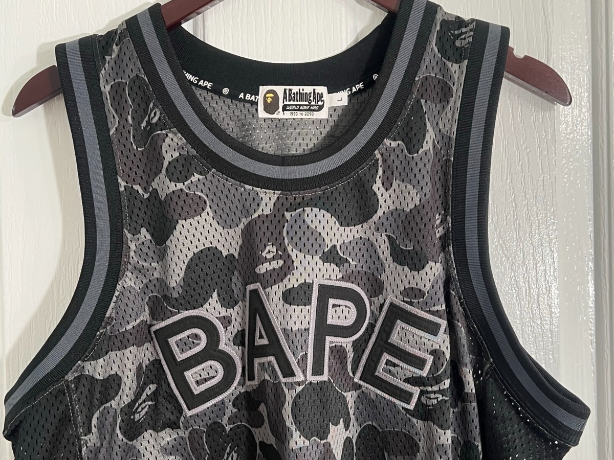 美品 BAPE COLOR CAMO BASKETBALL TANK TOP Sneaker Politics