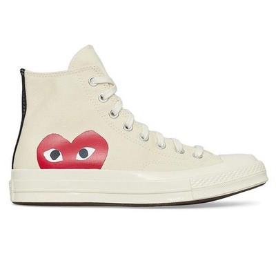Comme des Garcons Women's White High-Top Sneakers