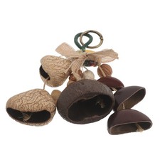African Nut Shell Rattle: African Musical Shaker Rattle- Percussion Instrument