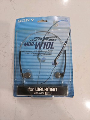 NEW Vintage Sony MDR-W10L Stereo Headphones for Sports Walkman Fit in Ear Black