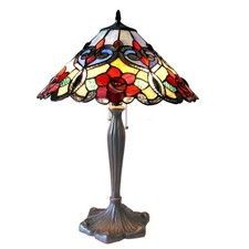 Pemberly Row Contemporary 2 Light Roses Table Lamp 17" Shade