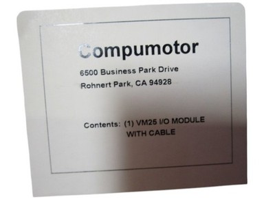 PARKER COMPUMOTOR VM25 I/O MODULE w/ CABLE NSMP