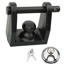 TL-20 Heavy-Duty Trailer Hitch Lock w/ Keyed Padlock For Bulldog Style Couplers