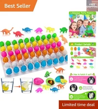 Surprise & Learn with 60PCS Hatching Dino Eggs - Ideal for Classroom Prizes