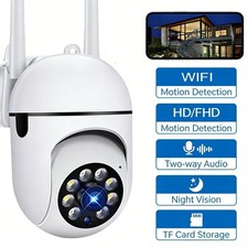 Portable WiFi Security Camera  Indoor Outdoor with Night Vision  Motion Tracking