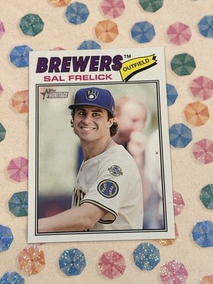 2026 Topps Heritage Sal Frelick #195 Milwaukee Brewers (E)