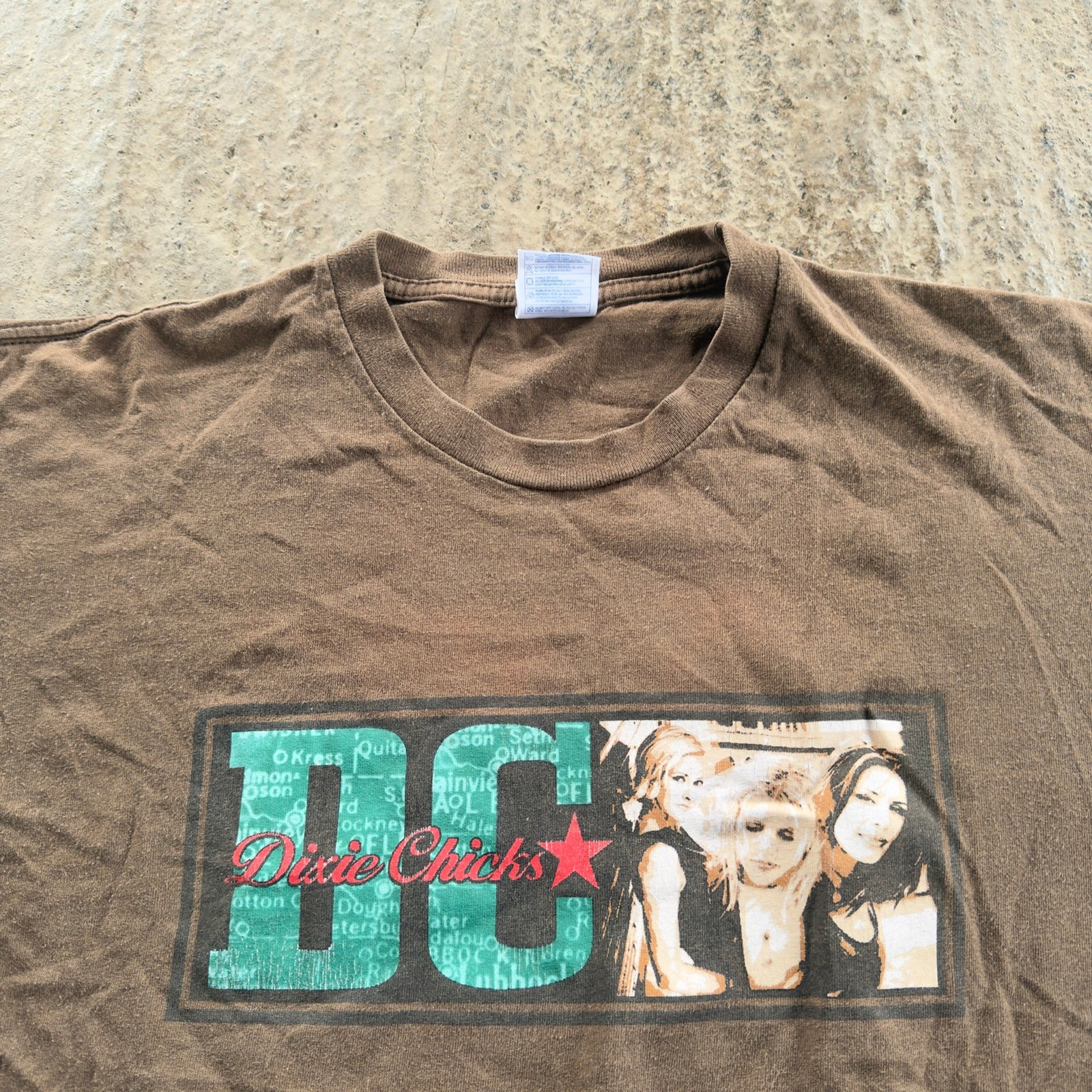 Vintage Y2K Dixie Chicks Top Of The World Tour T-Shirt Band Music Mens Large