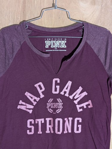 Camisa rosa pull over mujer talla S henley manga corta hipster morado - Imagen 4 de 8