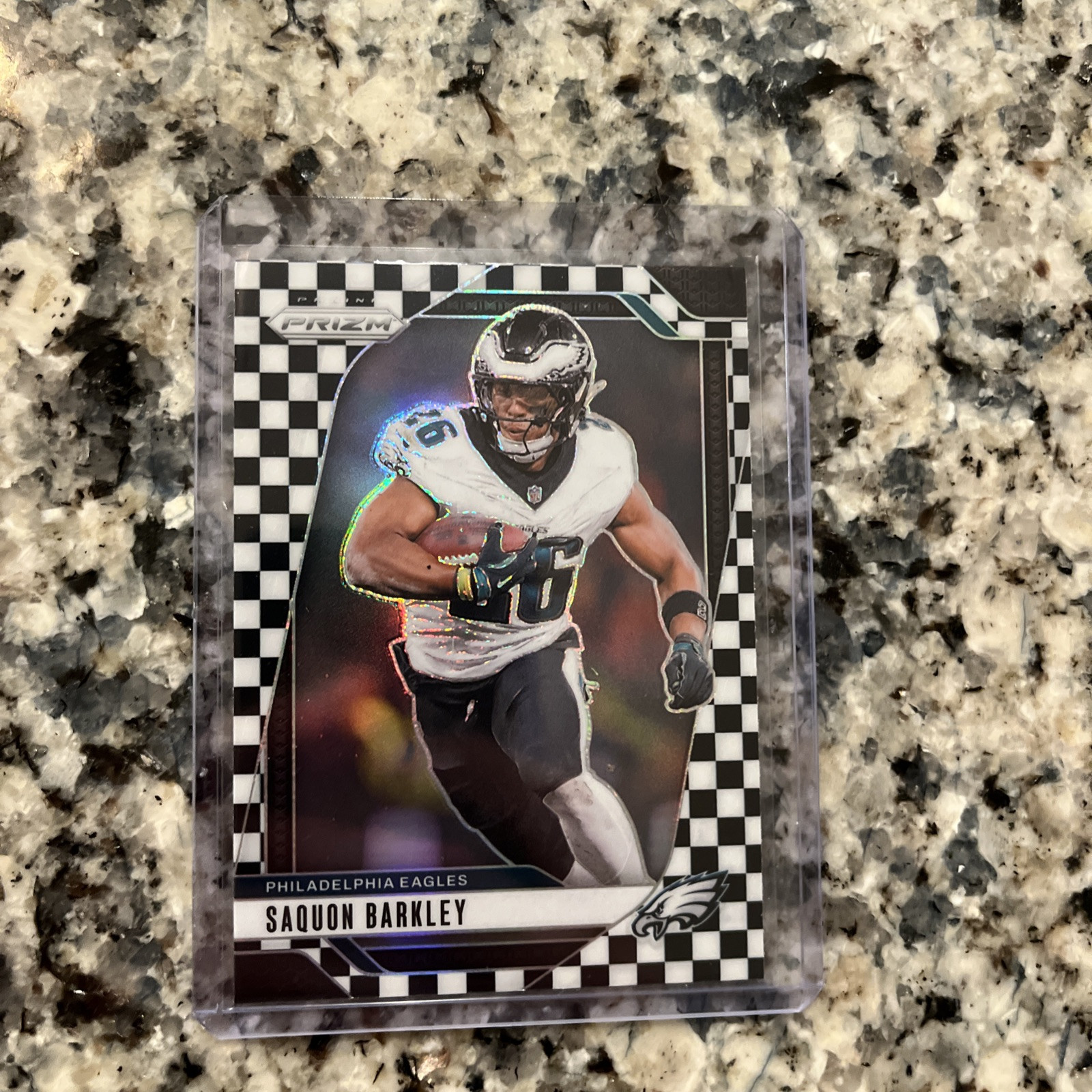 2024 Panini Prizm - Black & White Checker Prizm #232 Saquon Barkley