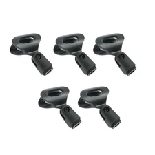 5 Pack Universal Microphone Clips Clamp Holder For Wired / Wireless Mic Stand