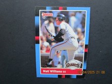 FREE SHIP.- 1988 DONRUSS MATT WILLIAMS ROOKIE CARD-NEAR MINT