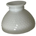 Vintage White Milk Glass Hobnail Hurricane Lamp Shade 8 Inch Replacement Globe