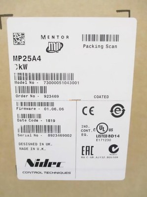 1PCS NEW NIDEC CONTROL TECHNIQUES DC SPEED REGULATOR MP25A4