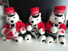 Animated Set of 3 Vintage Coca Cola Christmas Marching Band Polar Bears