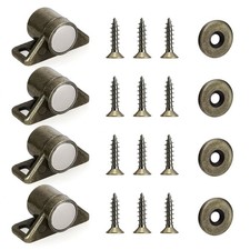 4 Pack Bronze Strong Magnetic Cabinet Latches Metal Door Catches