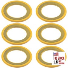 6PCS Gearcase Drain Plug Seal Gaskets for Lower Unit Round-6pcs, Rubber Iron
